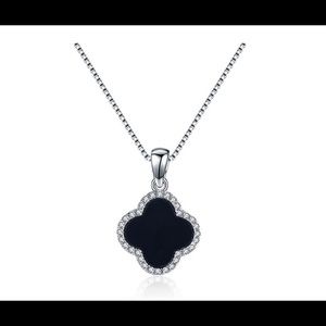 Black clover necklace